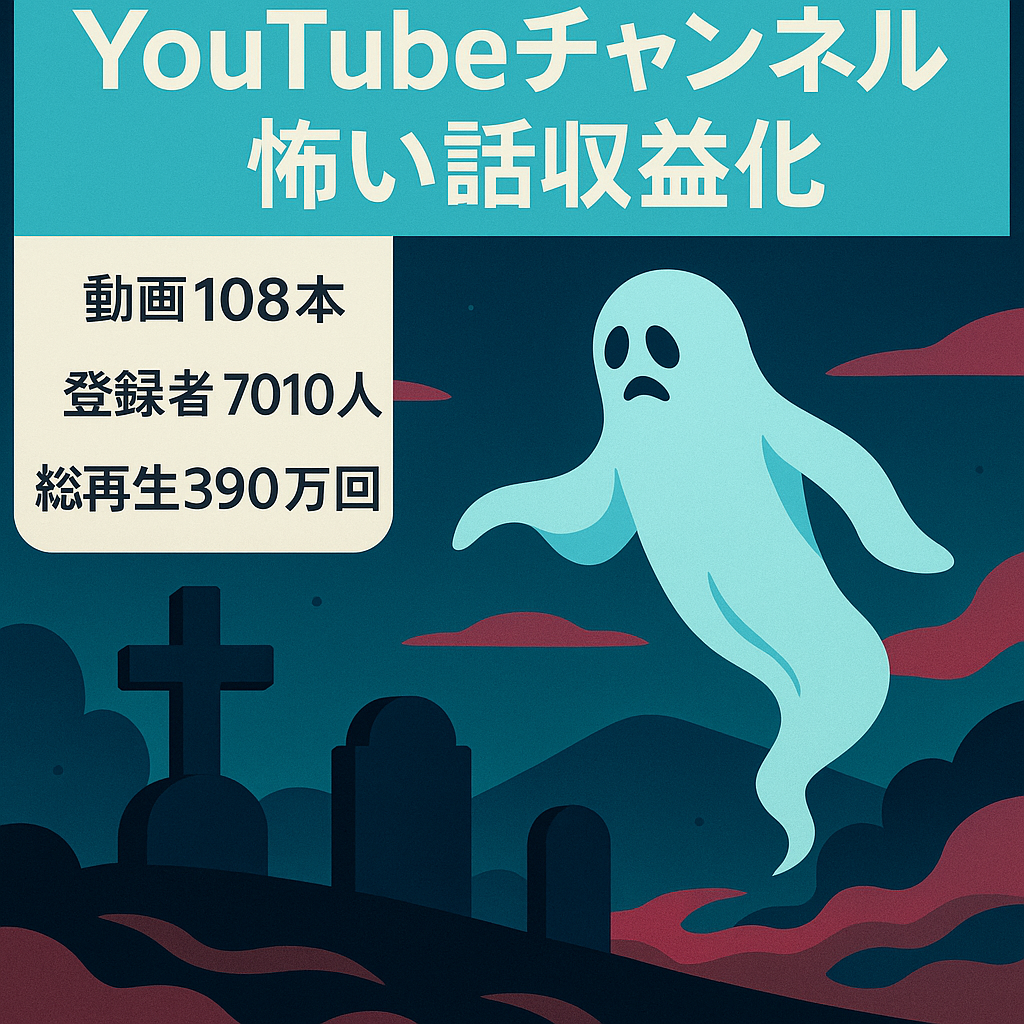 【チャンネル登録者7,010人で収益化中】怖い話に特化した108本の動画【総再生回数3,902,718回で10万再生超えの動画多数】