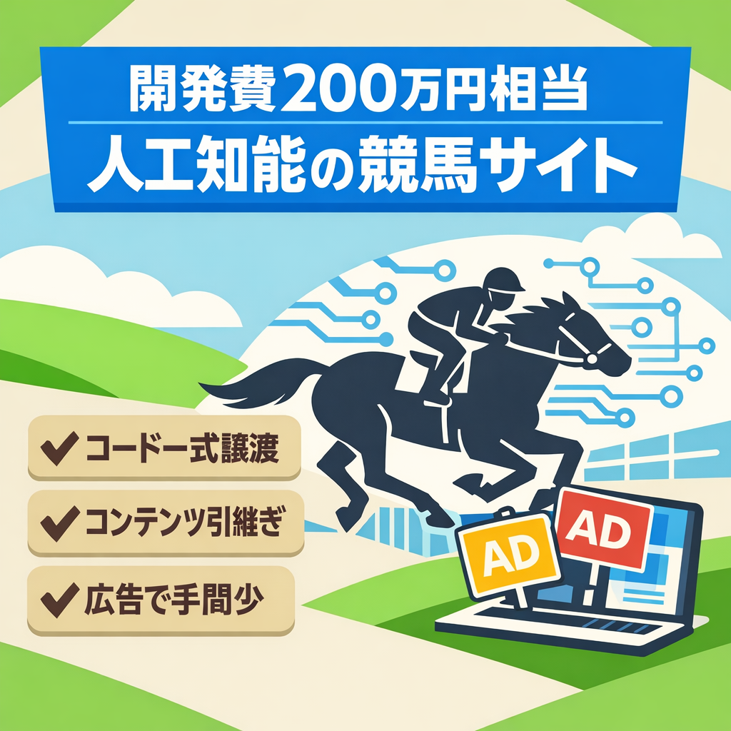 【開発費200万円相当】AIを活用した競馬システムサイト！