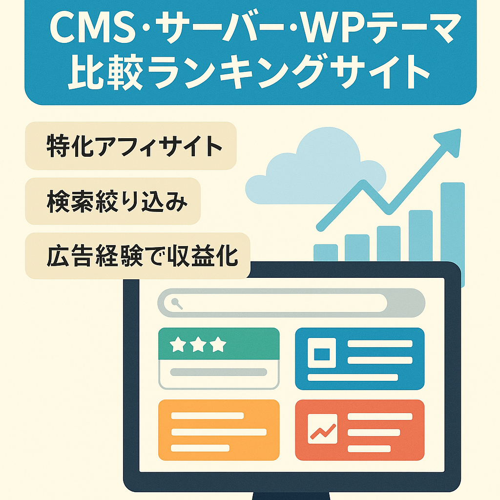 クラウド型CMS(ホームページ作成サービス)、レンタルサーバー、WordPressテーマの比較・ランキングサイト