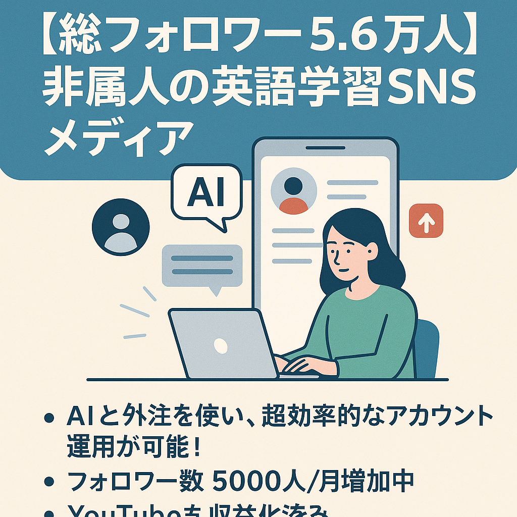 【総フォロワー5.6万人】非属人の英語学習SNSメディア