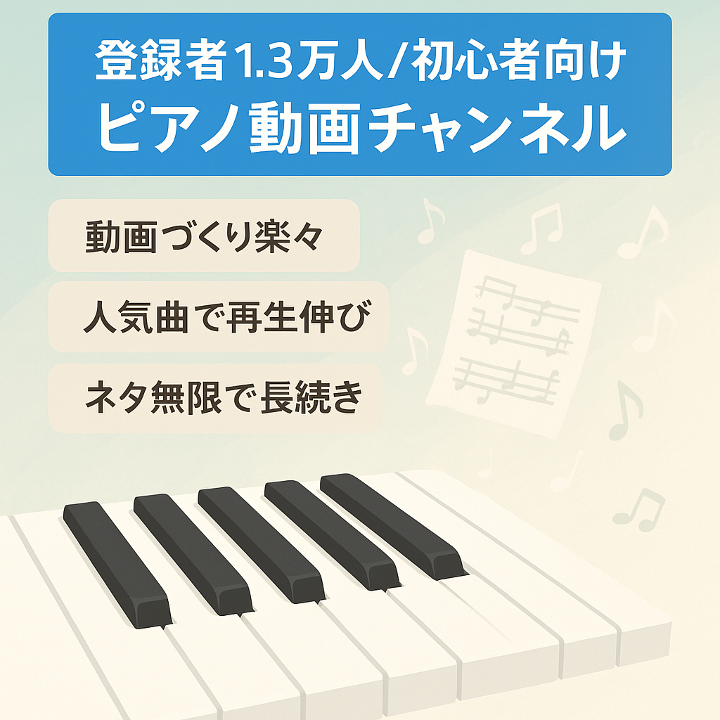 【登録者1.3万人】 初心者向けにピアノ動画を紹介するチャンネルです！