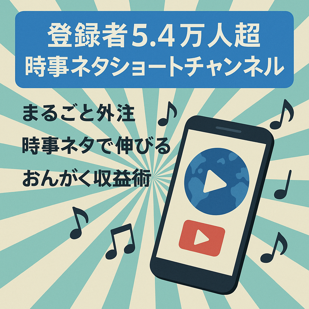 登録者5.4万人超　時事ネタ中心のショート特化チャンネル