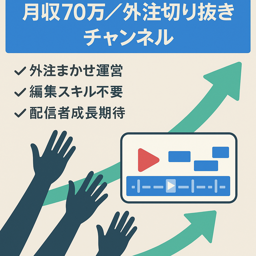 【外注運営】月収70万超え！切り抜きチャンネル