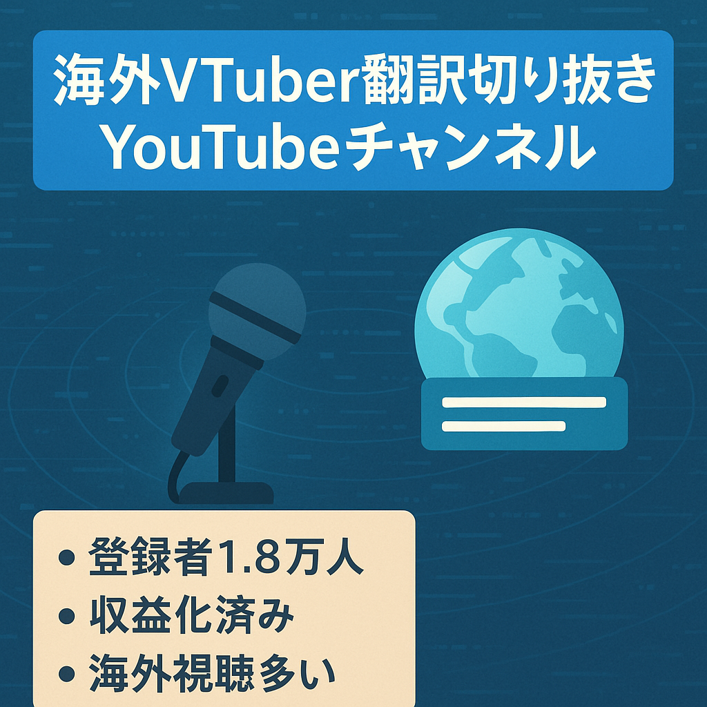 【登録者1.8万人超え】海外VTuberの翻訳切り抜きチャンネル【収益化済み】
