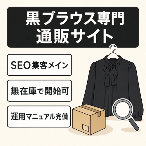 幅広い商品展開を行っている黒ブラウス専門通販サイト