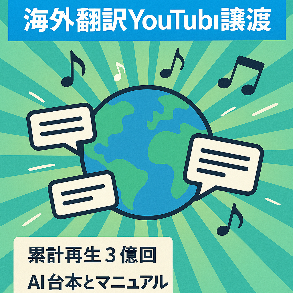 【最大月利益100万円越え】海外のショート翻訳YouTubeチャンネルの譲渡｜AIで台本作成｜マニュアルあり