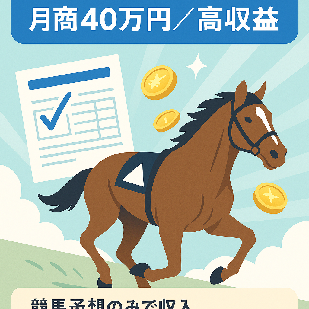 【競馬予想配信アカウント】月商40万円の実績ありの高収益アカウント