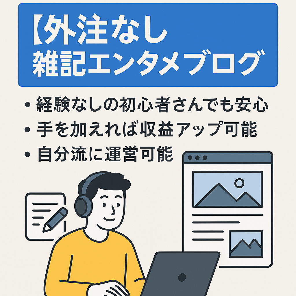 【外注なし｜更新いらずで月平均6.6万｜収益も安定】ブログ運営初心者にもピッタリな280記事保有中の雑記系エンタメブログ