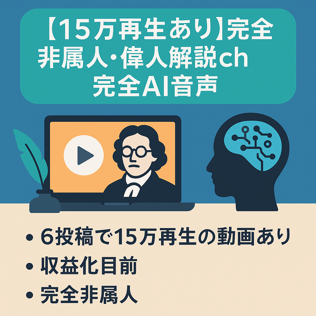 【15万再生あり】完全非属人・偉人解説ch・完全AI音声