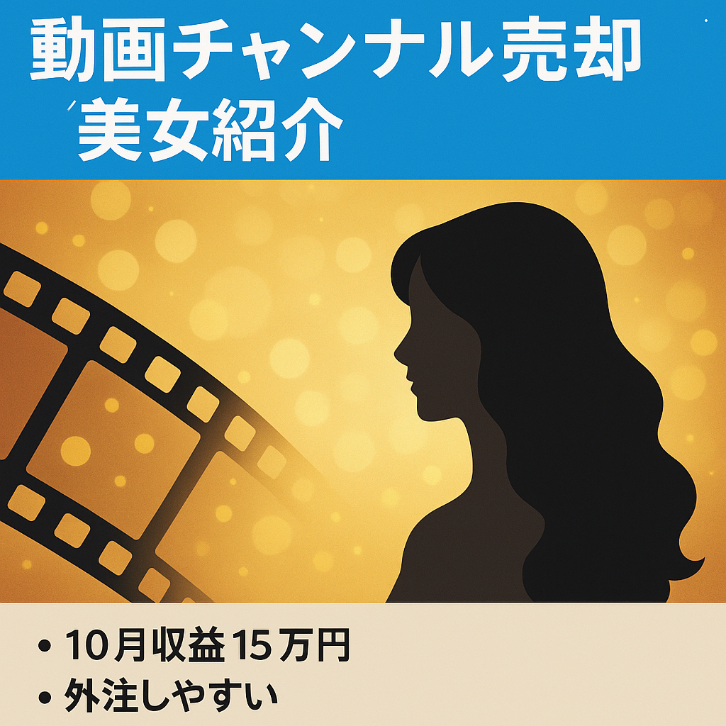 【10月収益15万円】女優やグラビアなど美女を紹介する動画！属人性なしで需要が絶えないジャンル