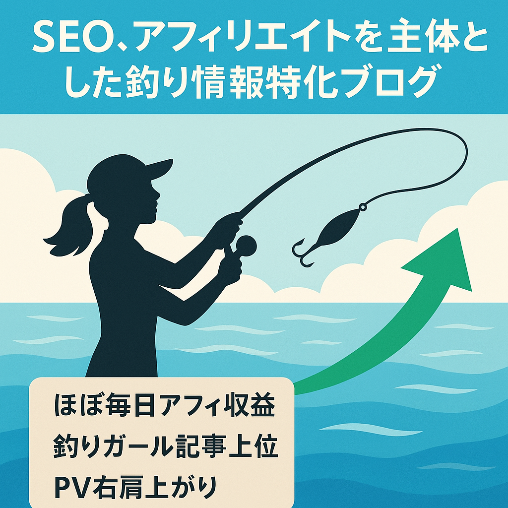 SEO、アフィリエイトを主体とした釣り情報特化ブログ
