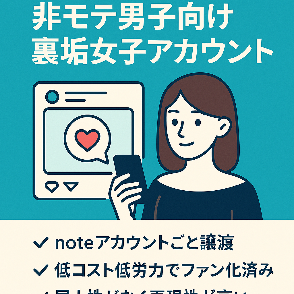 【フォロワー500人以下で売上約16万！｜】非モテ男子をターゲットにした裏垢女子アカウント