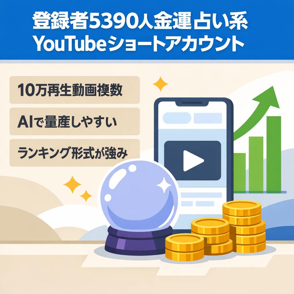 【登録者5390人】金運占い系YouTubeショートアカウント