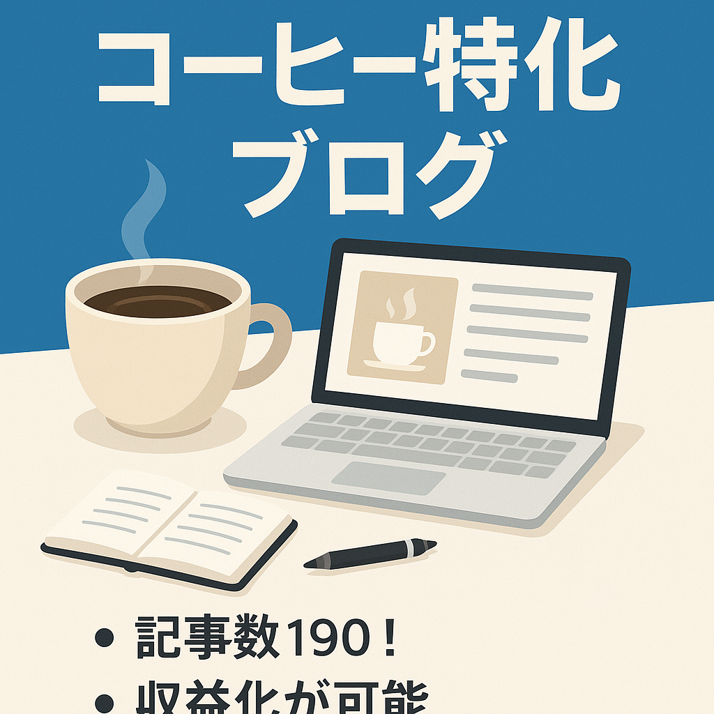 【SEOから企業依頼多数】記事数190！コーヒー特化ブログでAdSenseとアフィリエイト収益の両立が可能です