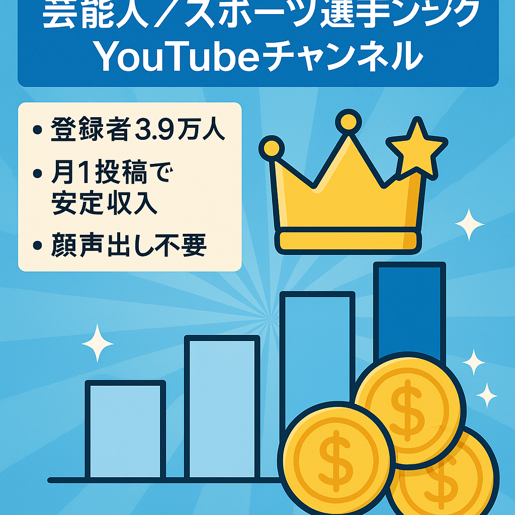 【登録者39000人越え】簡単作成で安定したアドセンス収入をGET！芸能人＆スポーツ選手のランキングチャンネル