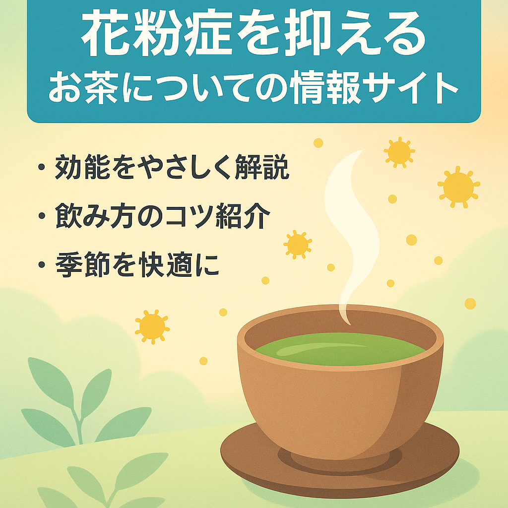 花粉症を抑えるお茶についての情報サイト