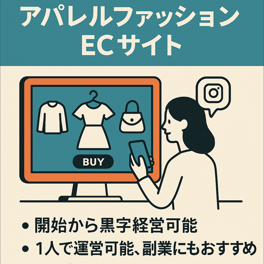 【月売上30万】アパレルファッションECサイト(BASEショップ)& instagram アカウント初心者でもすぐに運営可能