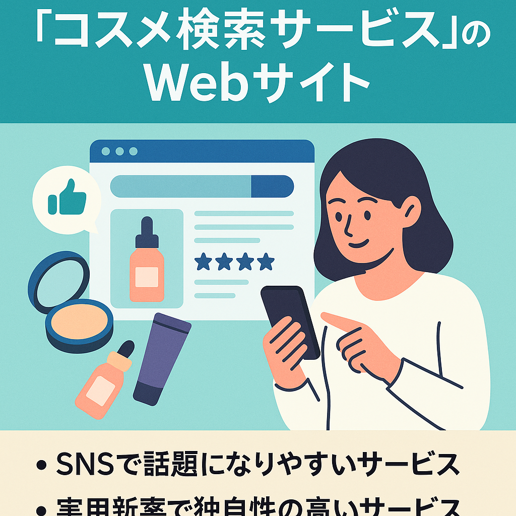 【記事400件以上】成長性の高い「コスメ検索サービス」のWebサイト
