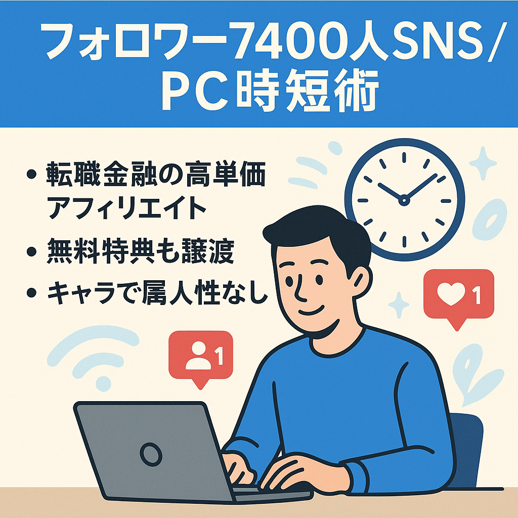 【フォロワー数7400人】属人性なし！PC時短術を発信！無料プレゼント共有します！