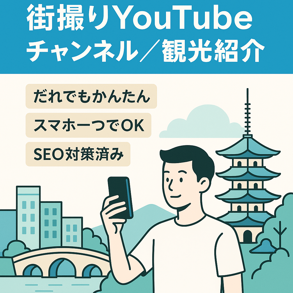 誰でも簡単にできる街撮りですお店や観光スポット等を撮るだけで登録者は増えます