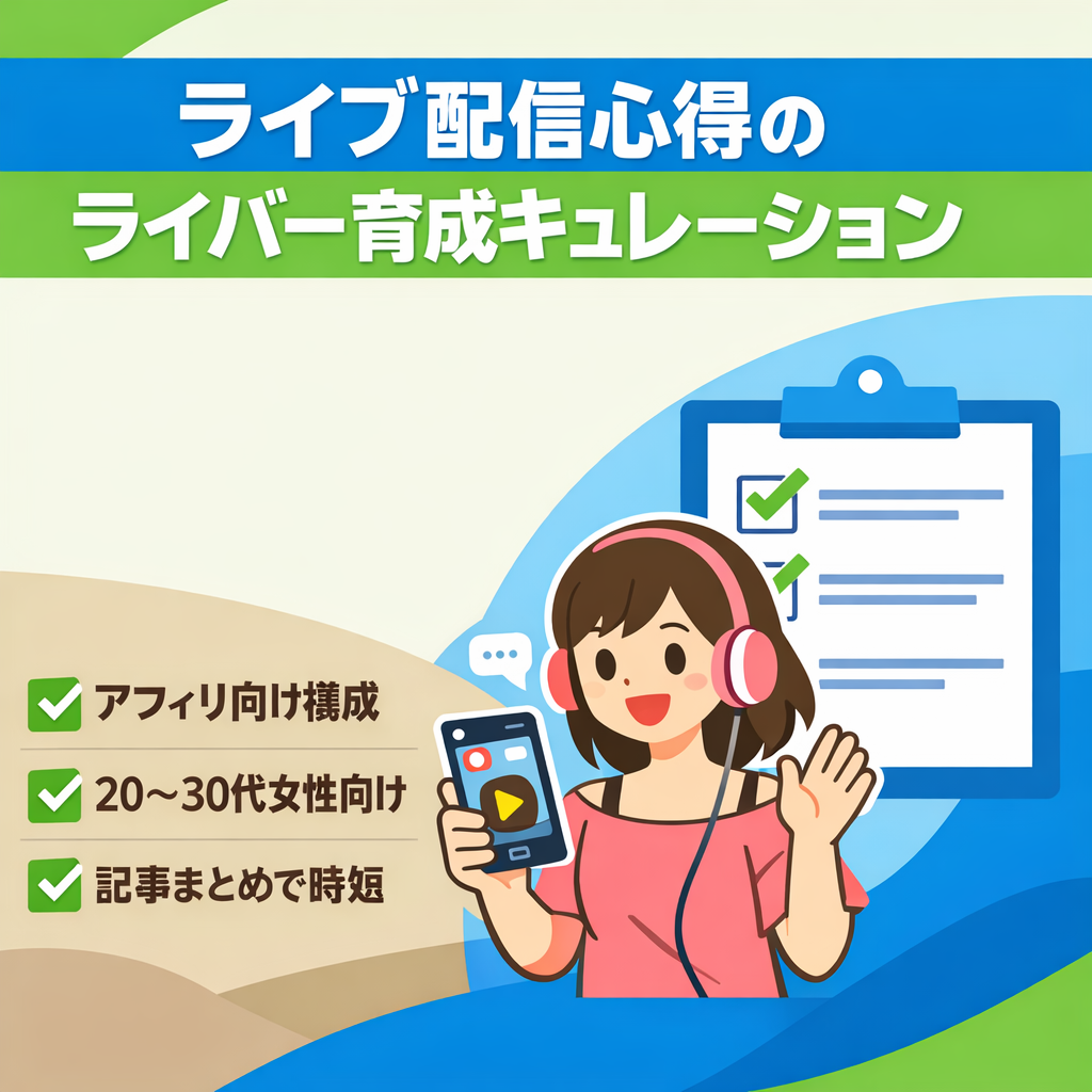 【ライバー育成】ライブ配信の心得！キュレーションサイト！