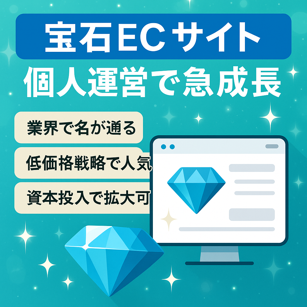 【宝石販売のECサイトの販売】個人で炎上する程までに成長済み
