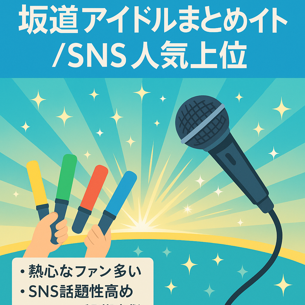 【SNS人気TOPクラス】大人気坂道アイドルグループのまとめサイト