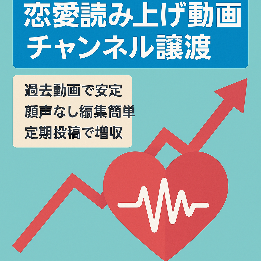 ※最終値下げ【安定収益！長期運営中！】恋愛系・読み上げ簡単編集