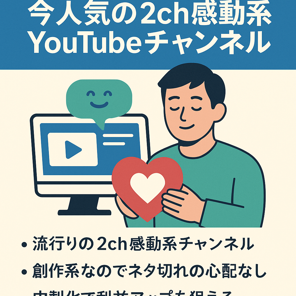 【登録者3,500人！】今人気の2ch感動系YouTubeチャンネル【属人性なし・収益化済】