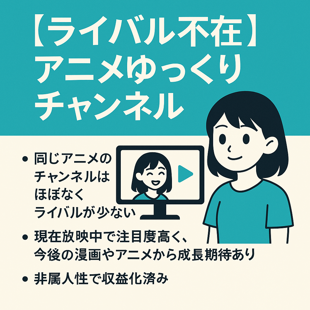 【ライバル不在】アニメゆっくりチャンネル（まんじゅう不使用で動画作成が楽）