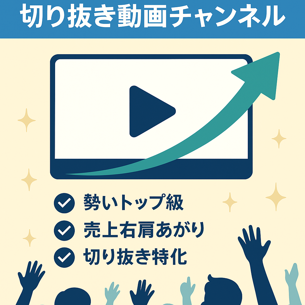 【1月度売上300万】No1切り抜きチャンネル　登録者数7万人