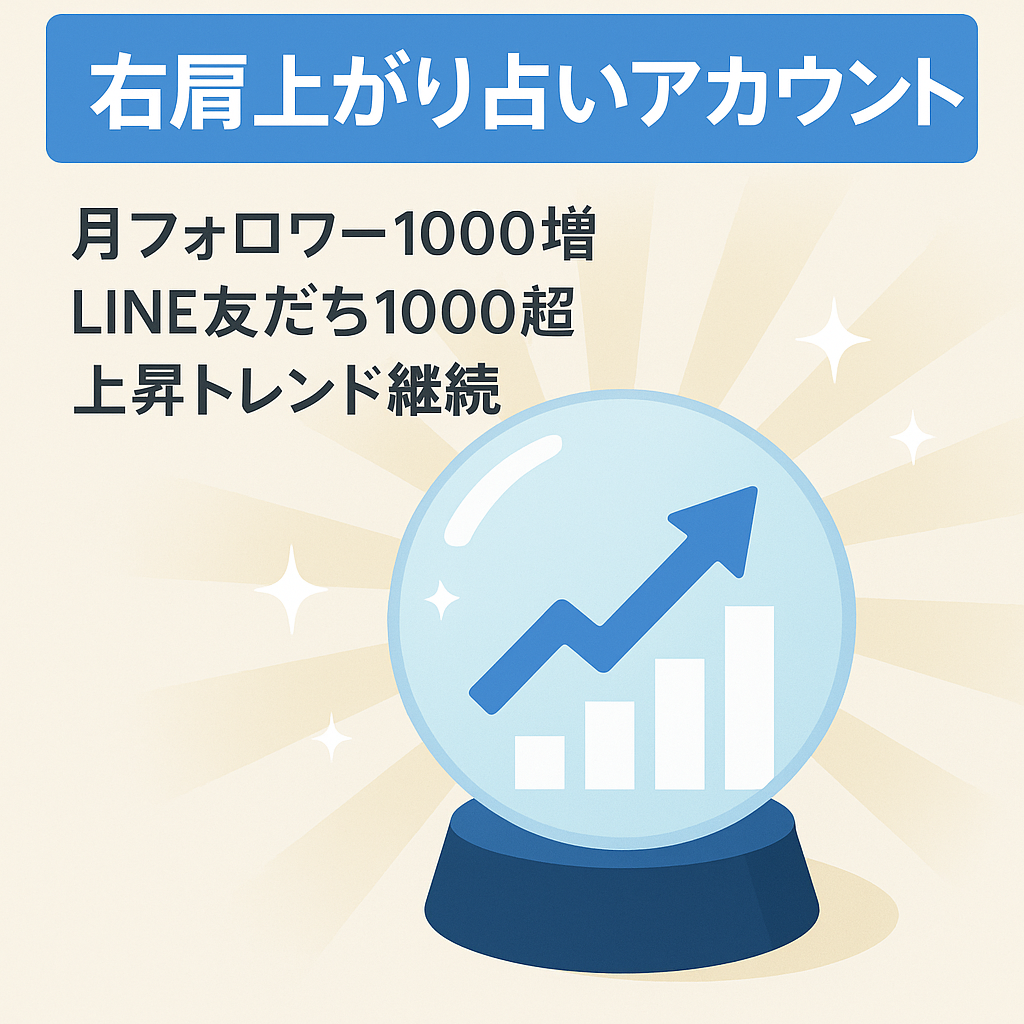 【3ヶ月売り上げ140万円】　右肩上がりの占いアカウント