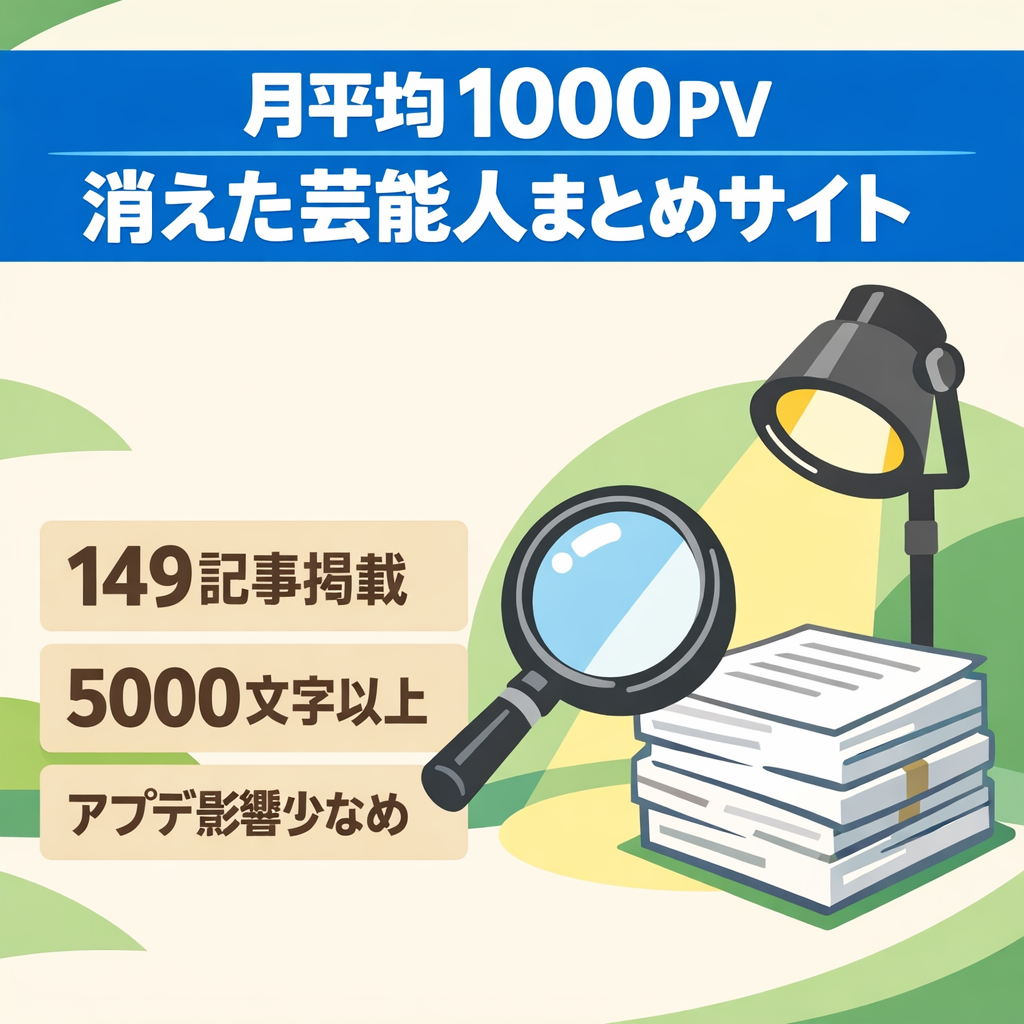 【おすすめ！月平均１０００PV】消えた芸能人をまとめたサイト