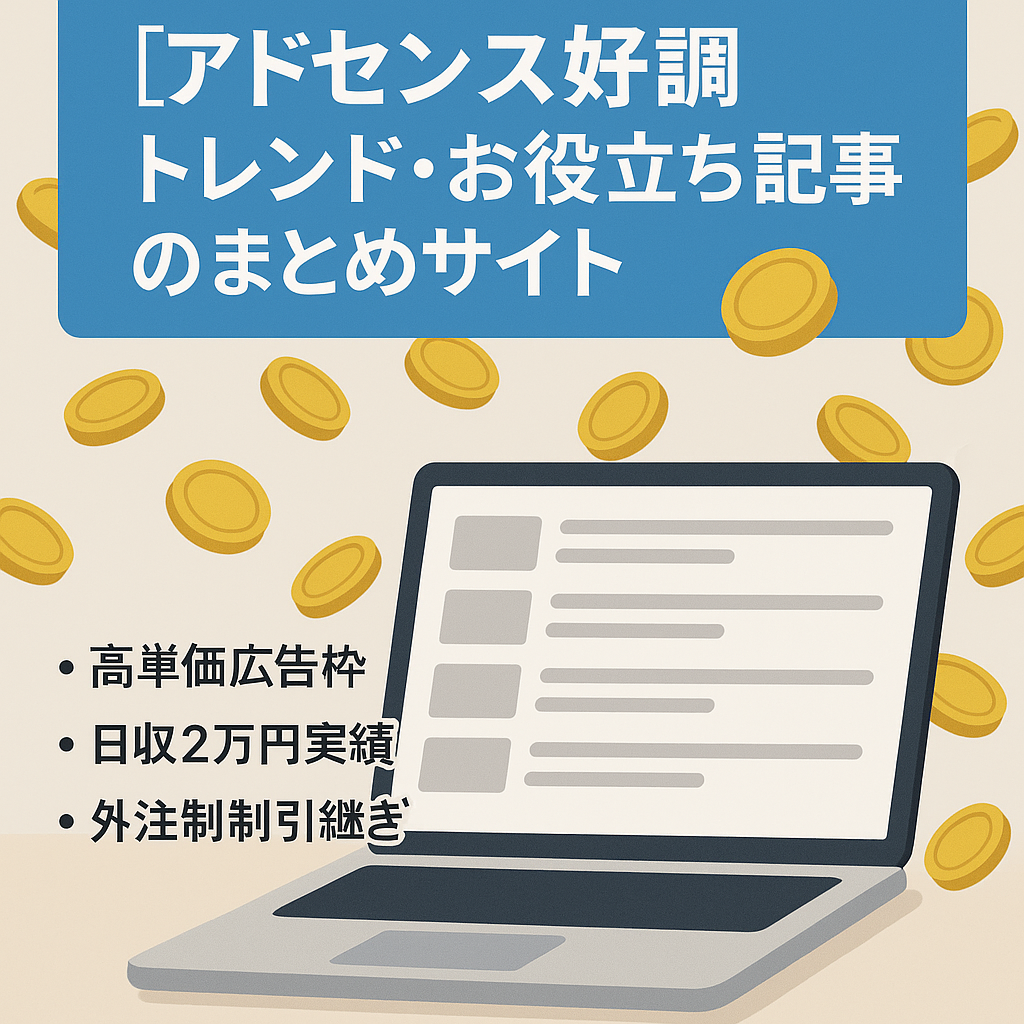 【アドセンス好調】トレンド・お役立ち記事のまとめサイト