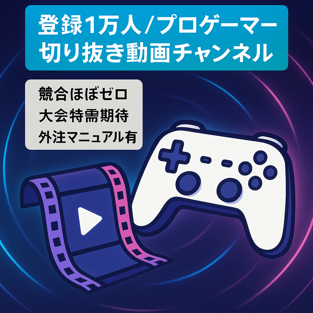 【競合なし】チャンネル登録約1万人のプロゲーマーの切り抜き動画のチャンネル