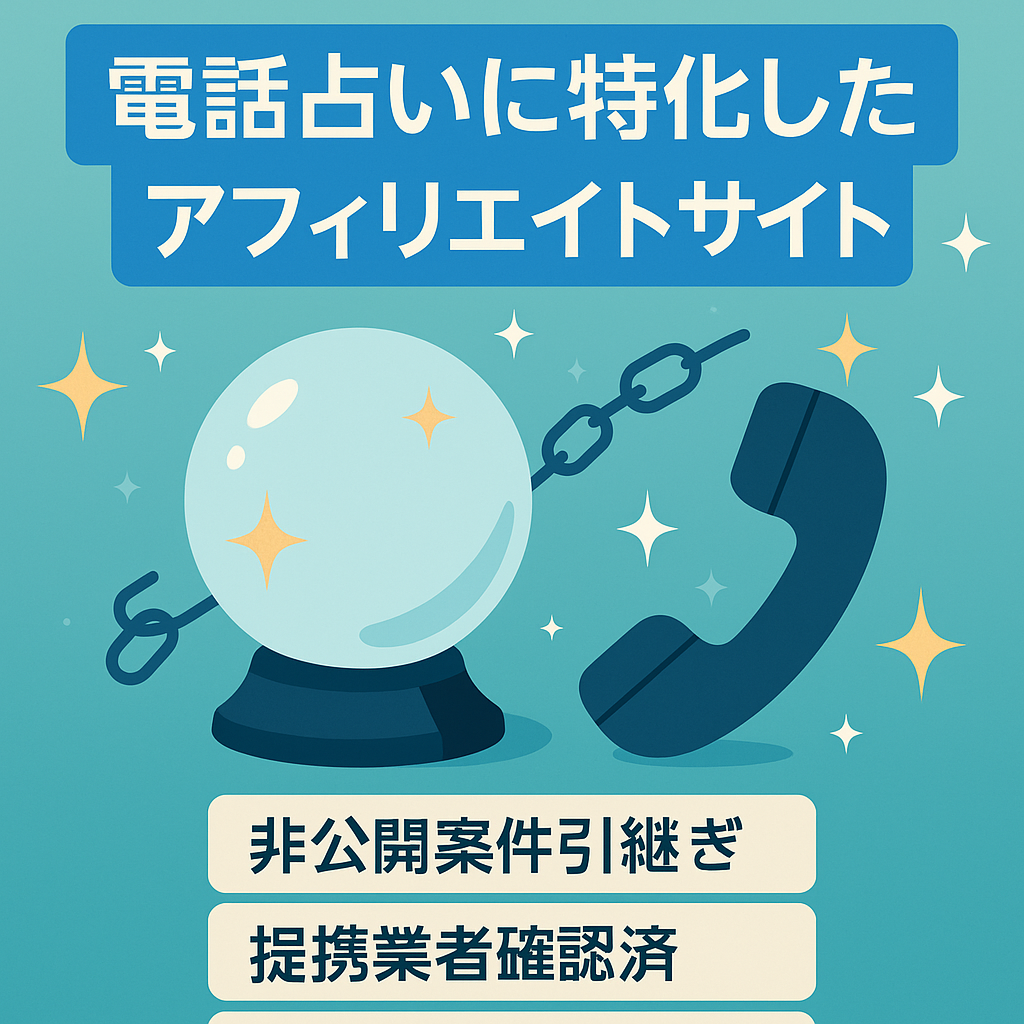 電話占いに特化したアフィリエイトサイト