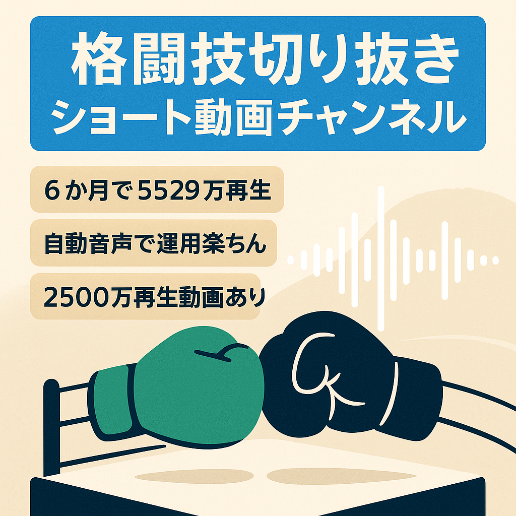 【過去6ヶ月総再生数5529万再生】格闘技系切り抜きショート動画チャンネル