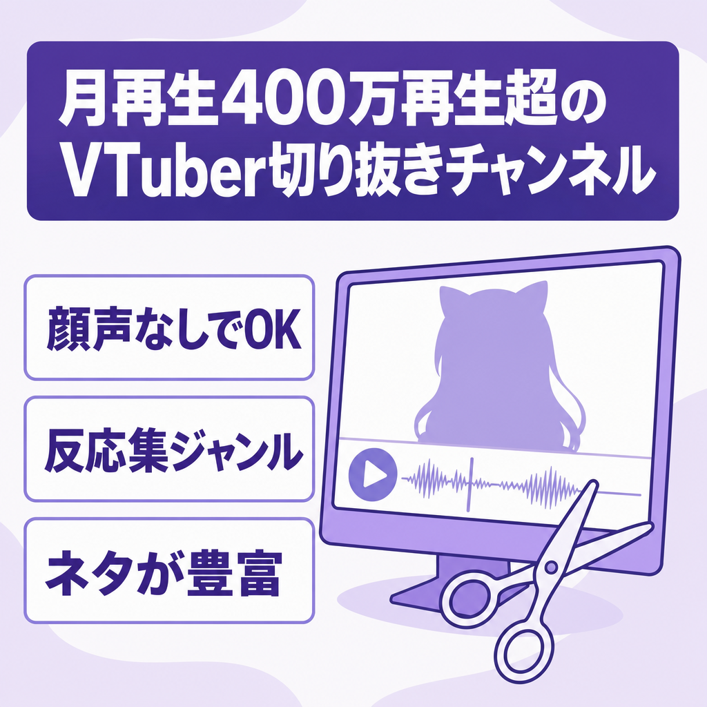 【月再生400万再生超え】有名VTuberの切り抜きチャンネル