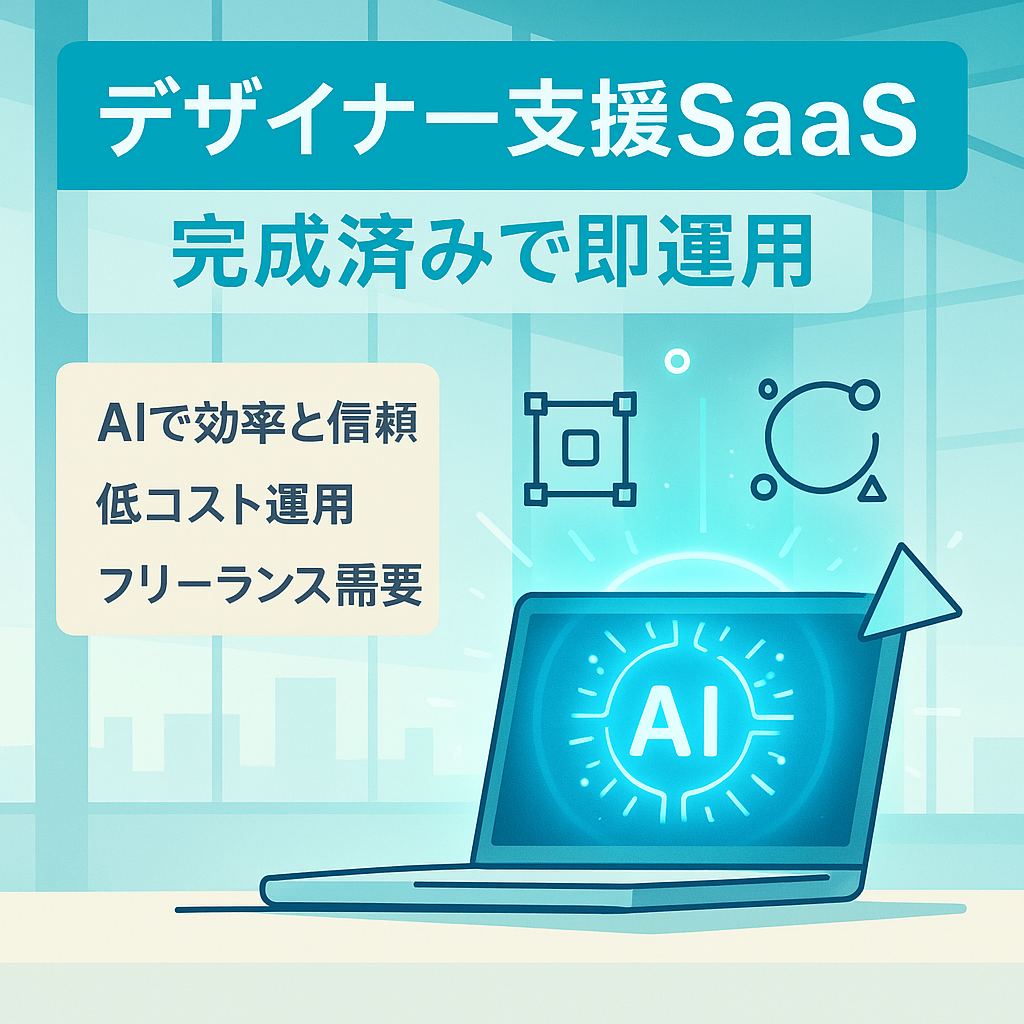 フリーランスデザイナーの信頼と生産性を劇的に向上させる、完成済みSaaS