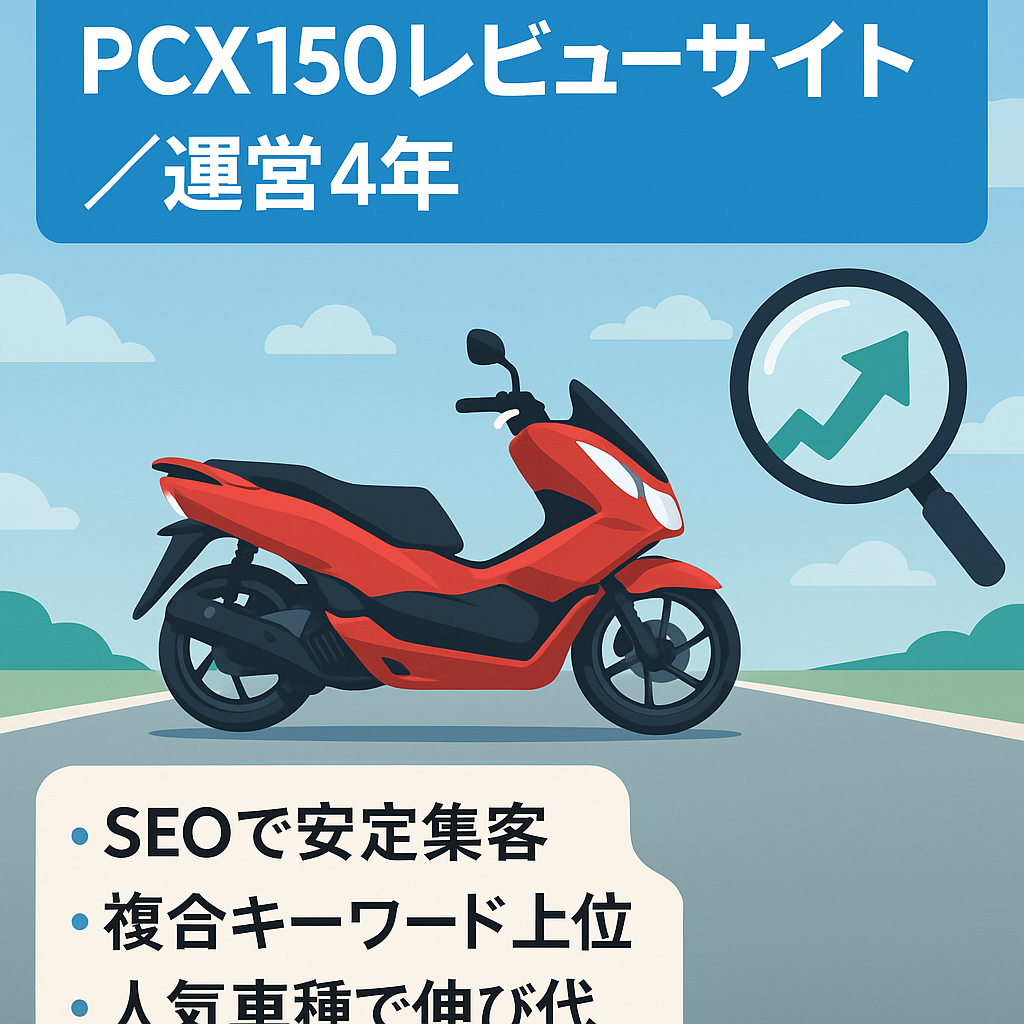 【値下げ！運営4年】ホンダの人気バイク「PCX150」のレビューサイト