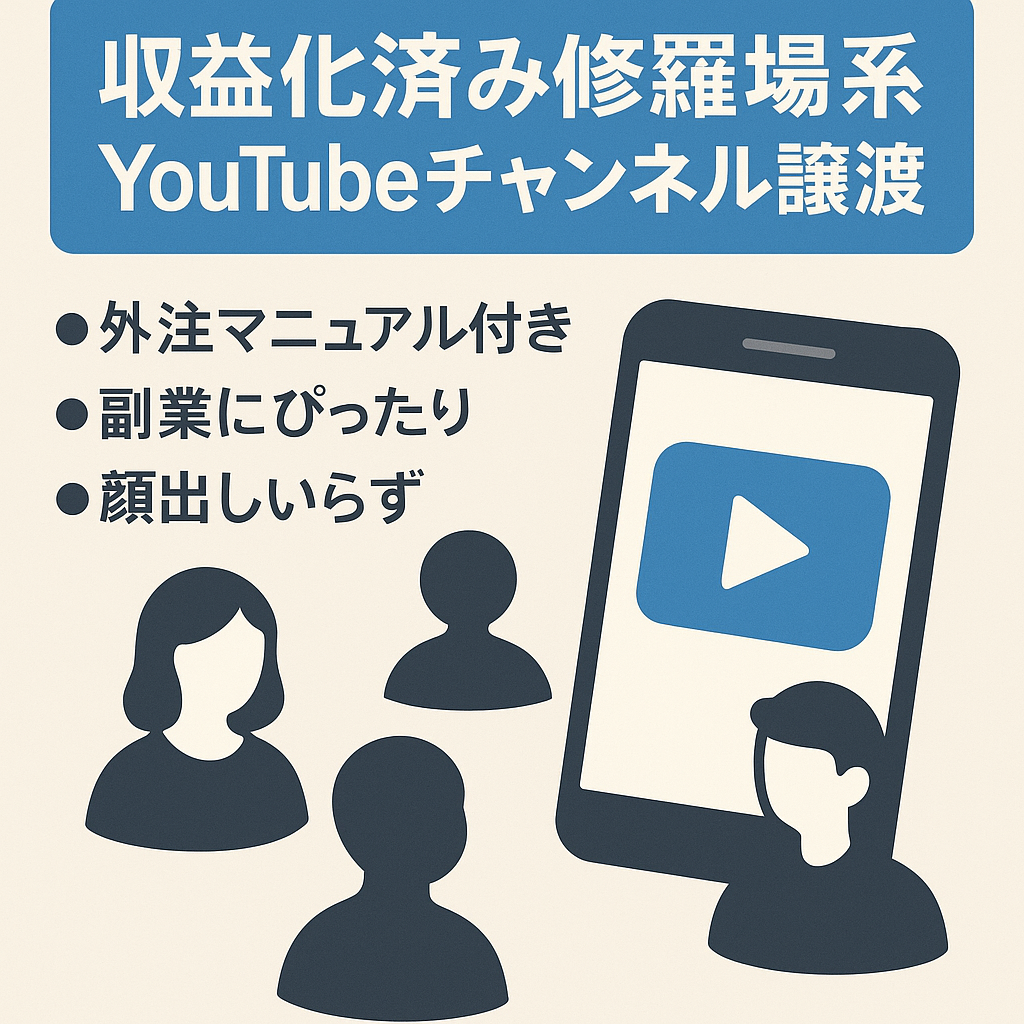 【収益化済み！チャンネル登録者2,194名】顔出し不要の修羅場系YouTubeのアカウント譲渡！【運営・外注マニュアルお渡し◎】