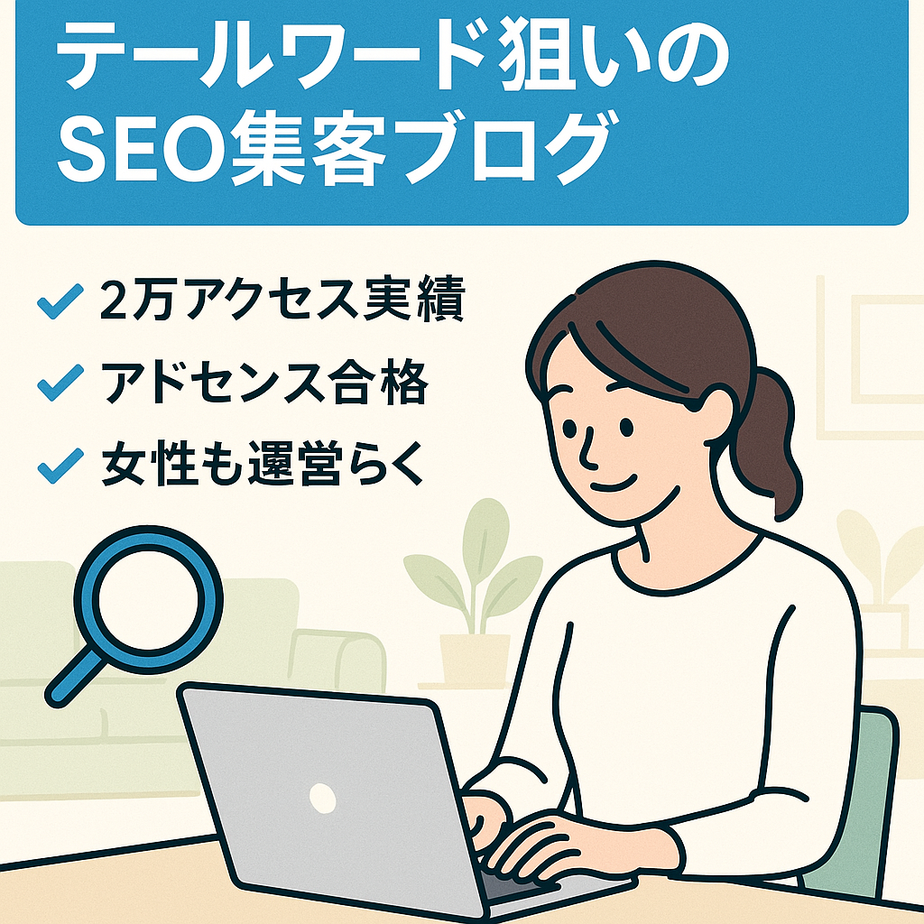 【生活・ママ関連ブログ】テールワード狙いのSEO集客ブログ