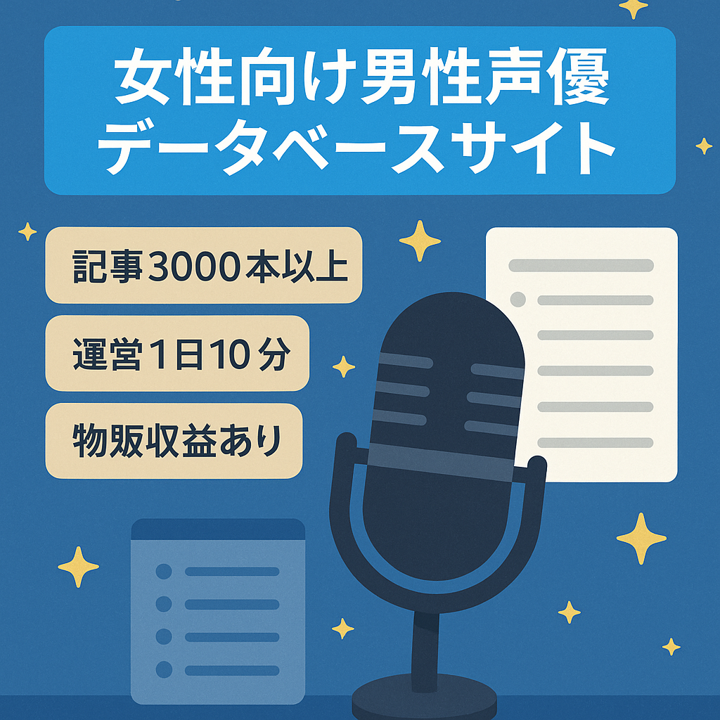 【3000記事を超えるデータベース】女性向けエンタメ・データベースサイト、作業は1日10分