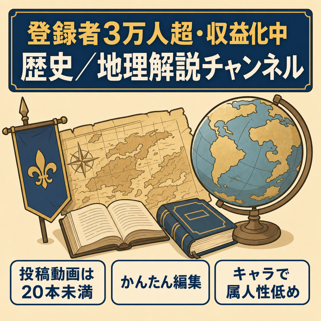 【ゆっくり解説】登録者3万人以上！現在収益化中。歴史・地理・戦争・災害・日本賞賛チャンネル。歴史好きお勧め！