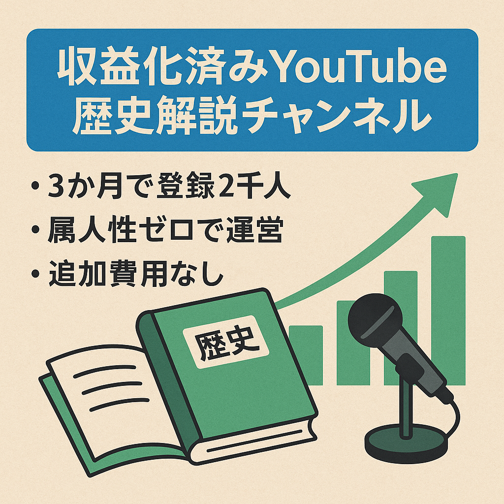 【収益化済み】【属人性・追加費用なし】【3ヶ月で登録者2,000人達成！】今話題のVOICEVOX（ずんだもん）歴史系解説動画です！