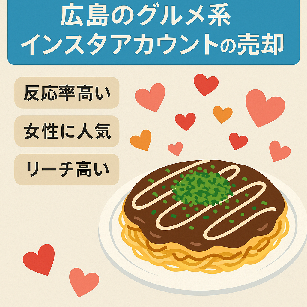 【Instagram】広島のグルメ系インスタアカウントの売却