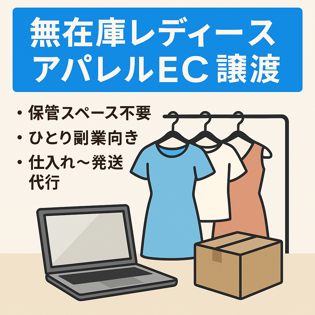 無在庫 アパレルEC レディース <在庫不要・1人運営可・ノウハウ提供>
