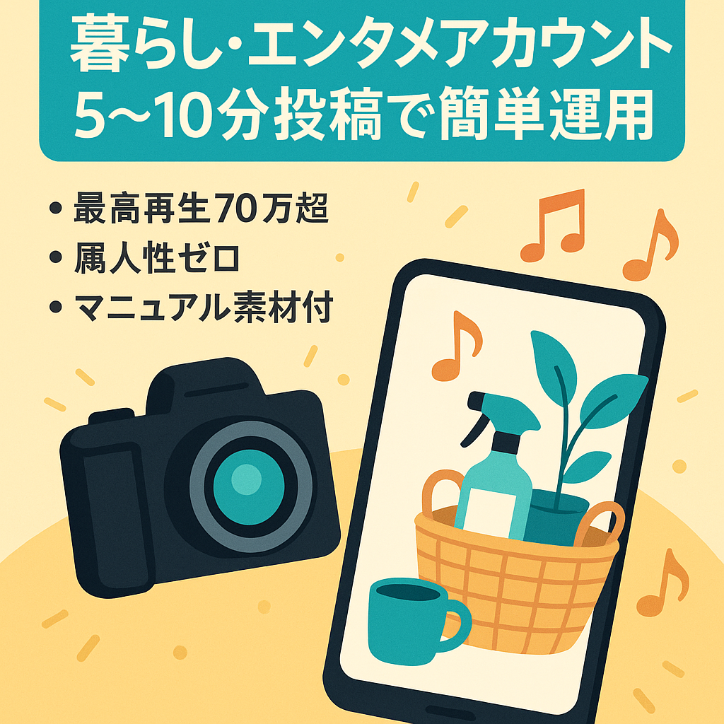 【投稿作成時間5-10分】暮らし・エンタメアカウント/属人性なしの簡単運用