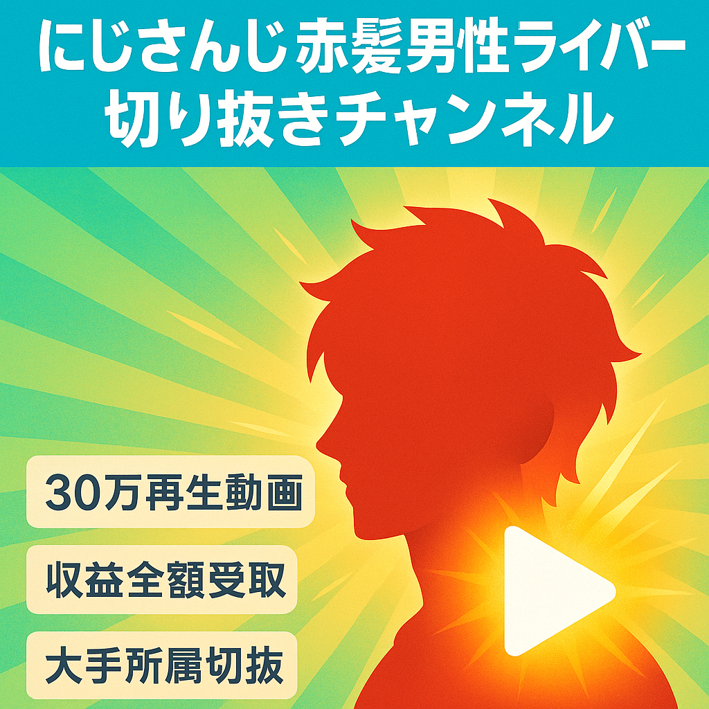 【最高月収4万円】にじさんじ所属の赤髪人気男性ライバー切り抜きチャンネル