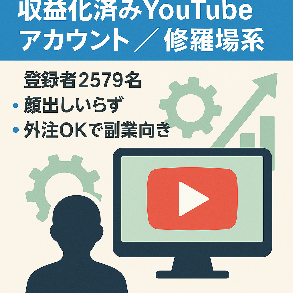 【最終下げ】収益化済み！チャンネル登録者2,579名の顔出し不要の修羅場系YouTubeのアカウント譲渡！